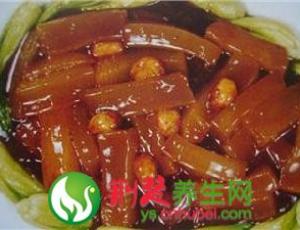 浙江菜的著名菜式 蒜子鱼皮