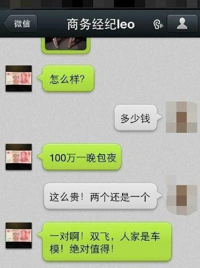 外围女“双生林志玲”再爆丑闻 双飞过夜价100万(3)