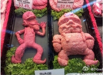 超市摆肉大叔崛起后 生肉变艺术吊炸天(2)