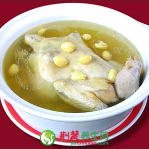 夏季的营养食品  白果炖鸡