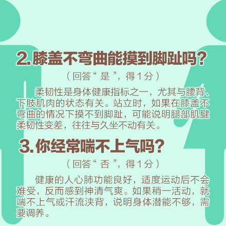 身体自测 9图教你自测身体健康