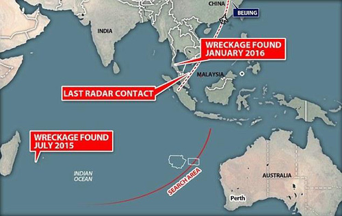 泰国南部海滩发现疑似MH370飞机残骸