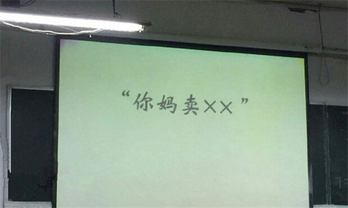 教师课堂放脏话PPT：这样的大学生不如狗